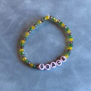Bracelet | Handmade “GRACE” Glass Beads Stretch Bracelet